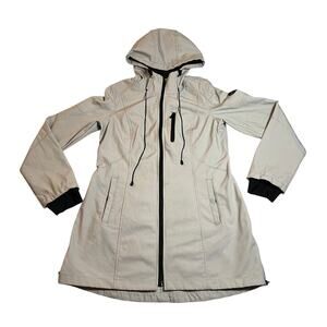 Halifax Traders Patterned Rain Jacket with Hood Size M Soft Shell Gorpcore Hike